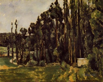 Bosque Painting - Bosque de álamos Paul Cezanne